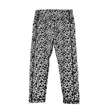 ZYIA Leggings Womens 7/8 Brilliant 14 - 16 Black Snow Leopard Hi-Rise