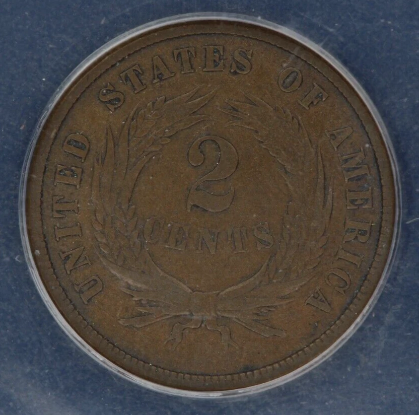 1871 Two Cent Piece 2c ANACS - VF25 - Image 2 of 4