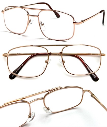 Occhiali da Lettura Uomo Qualità Classica Montatura Doppio Ponte Cerniera Molla Braccia L455 - Foto 5 di 16