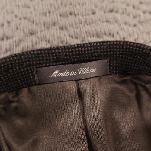 Oscar de la Renta Jacket M Black Gray Birdseye Check 100% Wool Blazer 42S - Picture 3 of 15