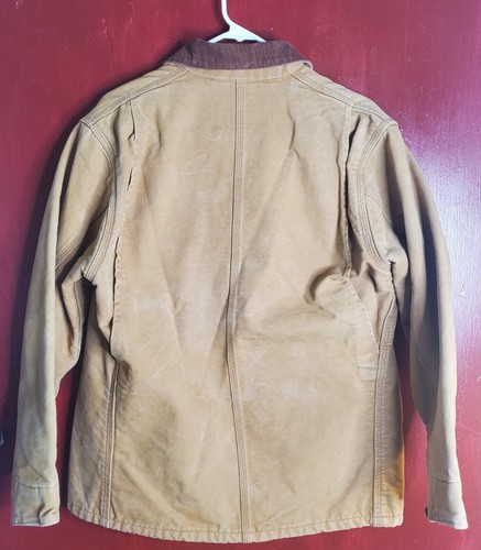 Vintage Carhartt Brown Duck Canvas Jacket  Quilted Flannel Lined Sz 42 Chore - Picture 5 of 12