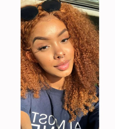 Mittellange Afro versaute lockige Perücken braun Synthetik Vollperücke Party Wärmefaser - Bild 3 von 10