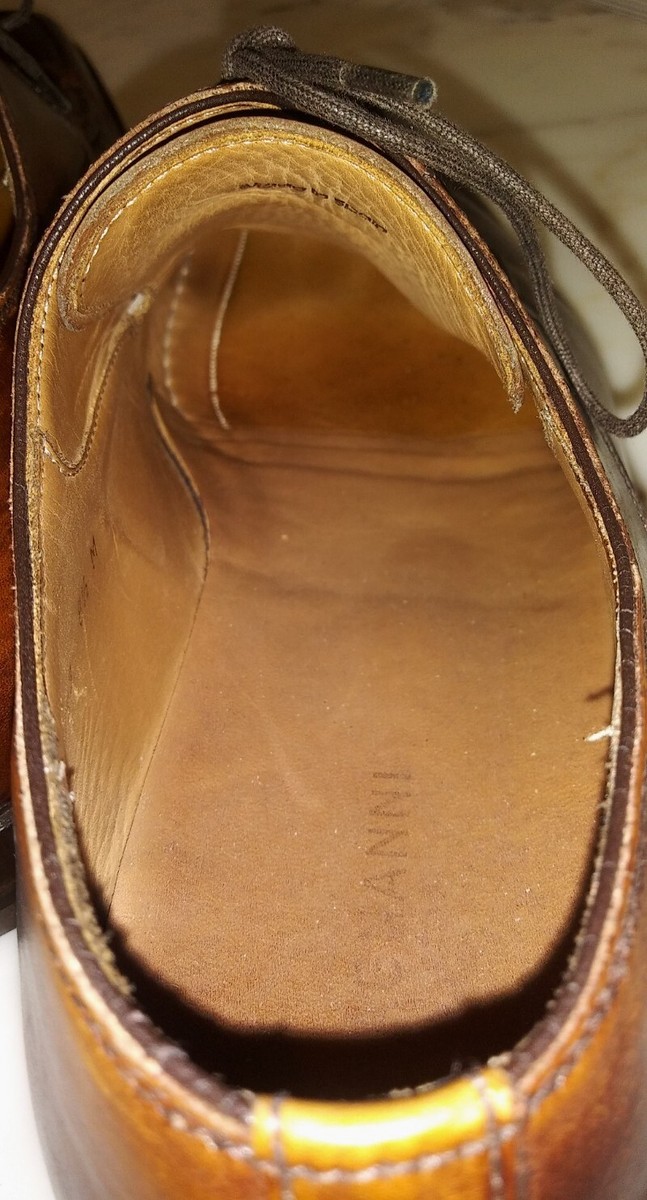 Magnanni Romelo Cognac Mens sz 8.5 M Lace Up Apron Toe Derby  display picture 1