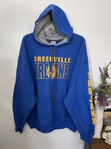 Greenville Trojens Hoodie XL Neu ohne Etikett blau Fleece gefüttert Gildian Heavy Blend  - Bild 2 von 6