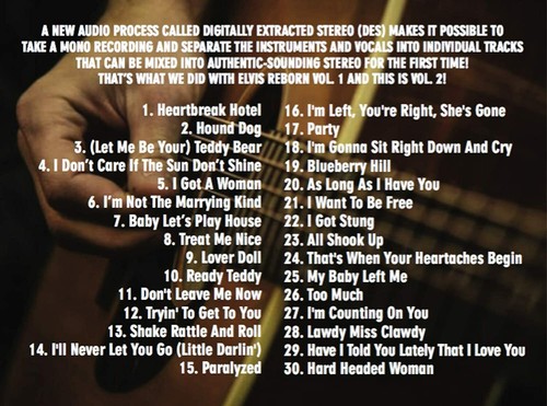 ELVIS REBORN VOL. 2: MORE MONO TO STEREO MIXES (30 songs!) - Picture 2 of 2