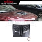 New ListingCar Carbon Fiber Abs Exterior Hood Vent Scoop Cover Air Intake Grille Inlet Trim