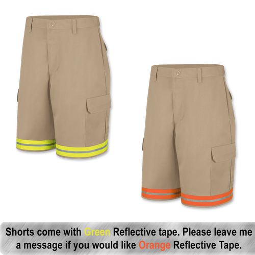 Brand New Red Kap Reflective Cargo Work Shorts Men's Hi Vis Industrial Uniform - Picture 17 of 19