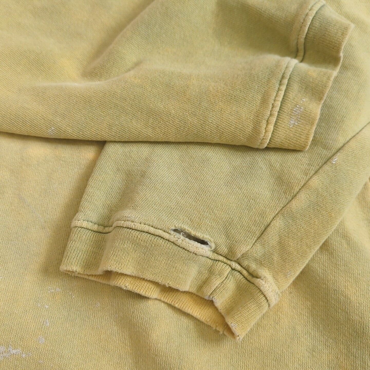 Guess Sweatshirt Adult Yellow Crewneck Thrashed G… - image 5