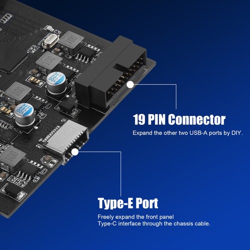 1PC USB 3.0 PCIe 5Gbps Expansion Card 2xUSB-C 2xUSB-A Port Wide Compatibility - Photo 9/12