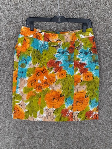 Harve Benard by Benard Holtzman Tropical Floral Skirt Women 12 Multi Color Aloha - Picture 3 of 8