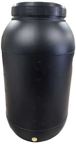 New Plastic 60Litre Natural Black Airtight Watertight Barrel - Picture 2 of 8