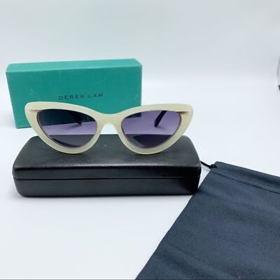 NIB New Derek Lam Sunglasses Cat Eye Ivory Cat-Eye Sunglasses in Ivory, Brown Lenses – MEMORÍ EYEWEAR main image 2