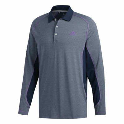 Adidas Golf Leichte Climacool Polo Kragen Blau Kern Männer Pullover Sweatshirt M