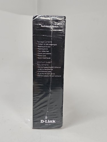 D-Link16-Port 10/100 Unmanaged Rackmount Switch DSS-16+ - Picture 5 of 7
