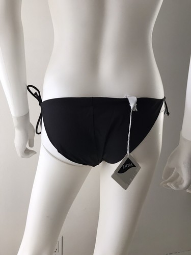 NWT La Perla Bottom Bikini Swimsuit Silver Black & Gold Tie Closure Size 10 - Picture 6 of 12