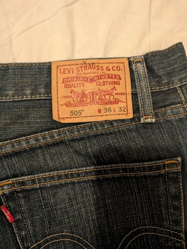 Levi's 505 Straight Blue Jeans 36x32 (eigentlich 38x32) 2010 Made In Colombia - Bild 10 von 13