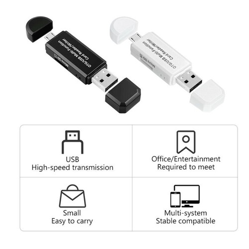 Card Reader USB OTG For Smartphones Tablets TF SD Android Memory High Speed - Picture 3 of 11