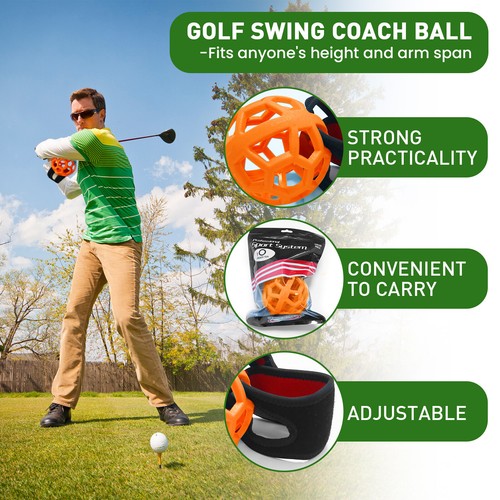 Corrector de postura para principiantes Entrenador de swing Pelota de golf de impacto - Imagen 14 de 14