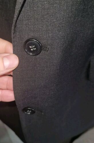 Ben Sherman Charcoal Black Grey Formal Work Suit Jacket 100% Wool UK 44 Chest - Picture 5 of 15