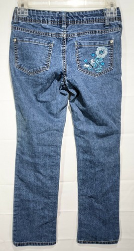 CIRCO Girl's Med Wash Adjust Waist Regular Fit Straight Leg Stretch Jeans sz 10 - Picture 9 of 12