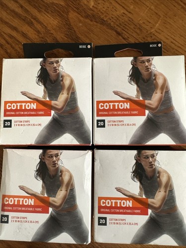 4 PACK KT Tape Cotton Elastic Kinesiology Athletic Tape 20 Count Precut Strip