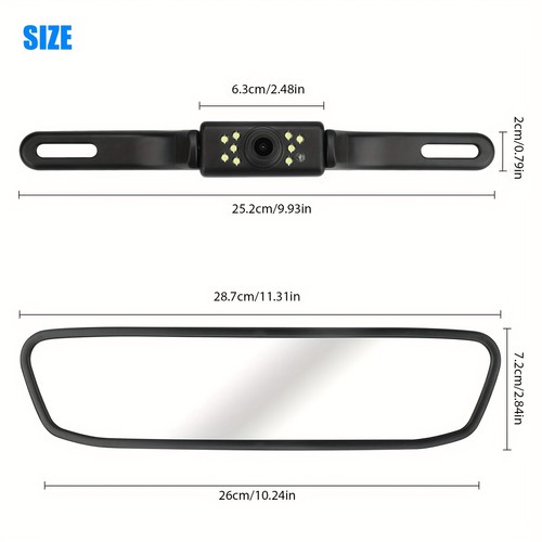 Wireless Backup Camera 4.3" Mirror Plug And Play Easy To Install Car Monitor Kit - Picture 2 of 18