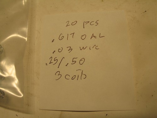 Neu im Karton 10 STCK. UKN KONISCHE FEDER 0,25/,50 SM/LG x 0,617 LG x 0,03 DIA x 3 SPULEN A0608 - Bild 2 von 3