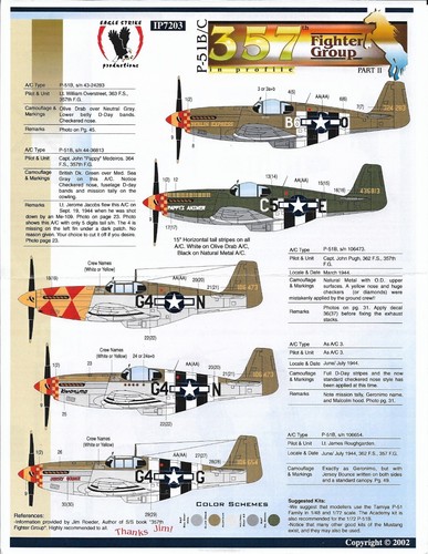 ESPIP7203 Eagle Strike Productions 1:72 North American P-51 Mustang 357th FG - Photo 2 sur 5