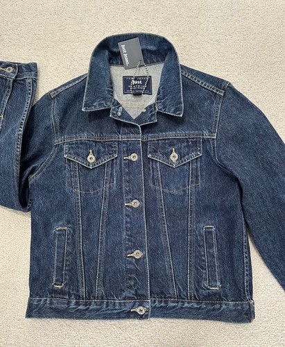 Just Jeans: Size: 12. Modern Style "Amaze Trucker" Dark-Denim, Mid-Length Jacket - Picture 7 of 22