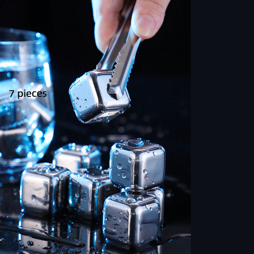 8 Stainless Steel Whisky Stones Reusable Ice Cubes Drink Chillers Cooling Rocks. - Picture 7 of 7