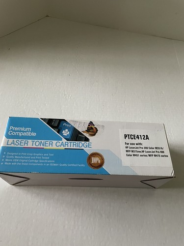 PTCE412A PREMUM TONER CARTRIDGE YELLOW SEALED IN BOX - Picture 2 of 4