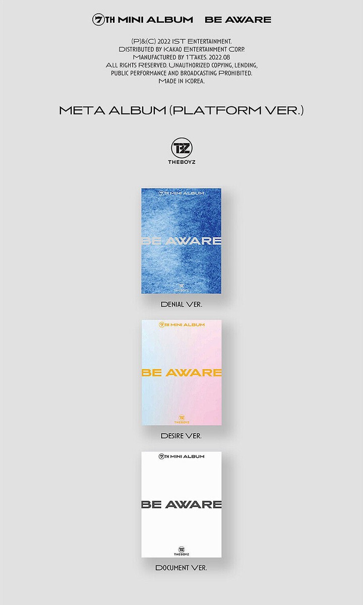THE BOYZ 直筆サイン「BE AWARE」Denial ver.CD