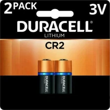 Duracell CR2 3V Lithium Battery 2 Pack Exp 2034 FACTORY SEALED