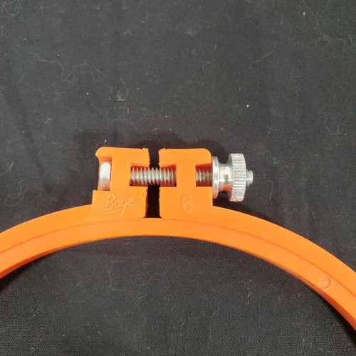 6" Orange Plastic Frame Cross Stitch Embroidery Hoop Ring with Screw New - Picture 7 of 9