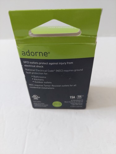 Legrand Adorne 15A manipulationssicherer Selbsttest GFCI Steckdose weiß - AGFTR2152W4 - Bild 2 von 4