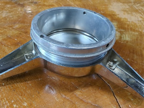 Vtg NOS Knock Off Threaded Spinner Hub ADAPTER 3.25" aluminum center NOT STUD - Picture 6 of 6