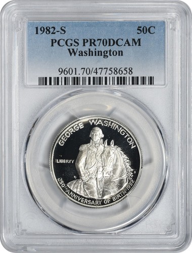 1982-S Washington Commemorative Silver Half Dollar PR70DCAM PCGS - Picture 1 of 2