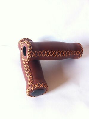 Bicycle Custom Grips Hand Stitches Vinyl All Black Cruiser Bikes