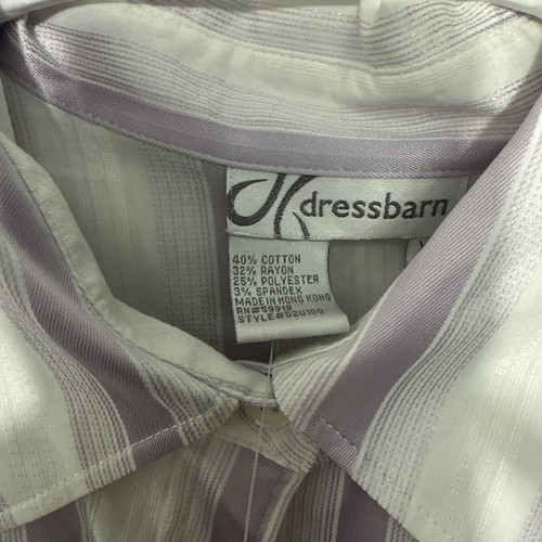 Dress Barn Career gestreiftes 3/4 Arm Button Down Hemd Größe XL - Bild 6 von 6