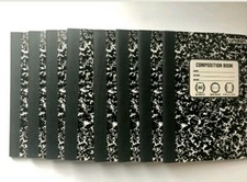 8x Unison Composition Books/Notebooks Wide Ruled 80 Sheets 9.75 X 7.5 -1 Brand