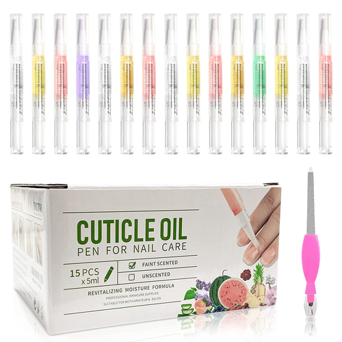 15Pcs Scented Cuticle Oil Pen Set - Nail Repair & Growth 2.8 Fl Oz