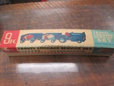 Vintage TRAVEL LUGGAGE SERVICE SET  Tin Toy Japan SSS