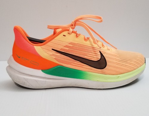 Nike Air Zoom Winflo 9 Womens Size 9 Orange Athletic Shoes Sneakers DD8686-800
