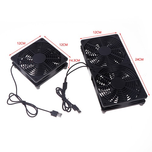 1 Set 120mm DC12V USB Powered PC Router Fans High Airflow Cooling Fan - Afbeelding 4 van 16