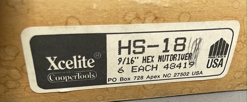 Xcelite HS18 Hollow Shaft Nutdriver 9/16" x 7-1/4" Long - Picture 2 of 2