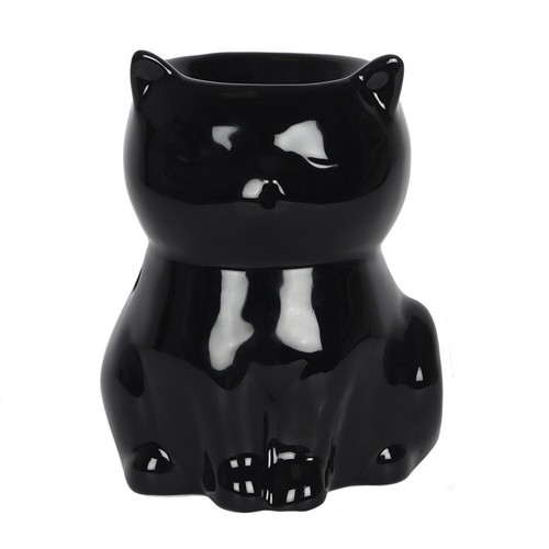 PT Black Shiny Cat Ceramic Fragrance Oil Burner - Bild 1 von 3