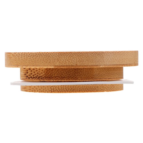Bamboo and Wood Cover Jar Lid with Hole Replacement Covers - Picture 6 of 12