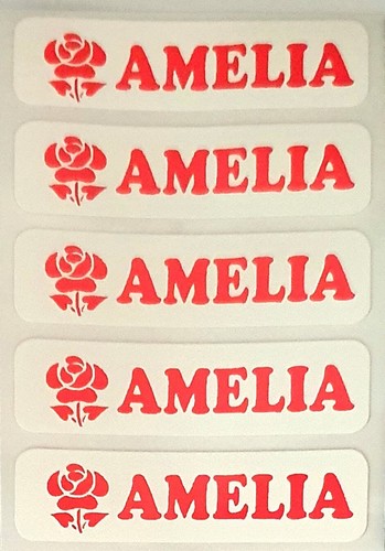 5 10 25 30 40 Aufbügeln personalisierte Etiketten Etikett Name Schule Uniform Kinderkleidung - Bild 6 von 7