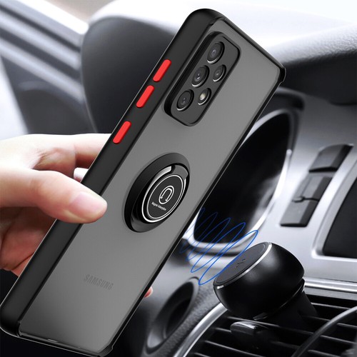 Funda/protector de vidrio con soporte de anillo magnético a prueba de golpes para Samsung Galaxy A72 5G - Imagen 8 de 15