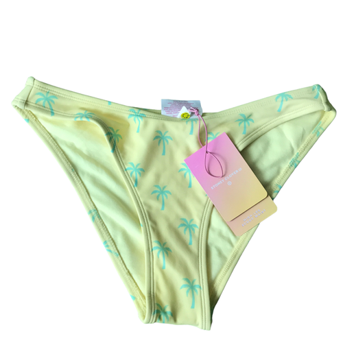 Women's Palm Tree Yellow Cheeky Bikini Bottom Stoney Clover Lane by Target XS